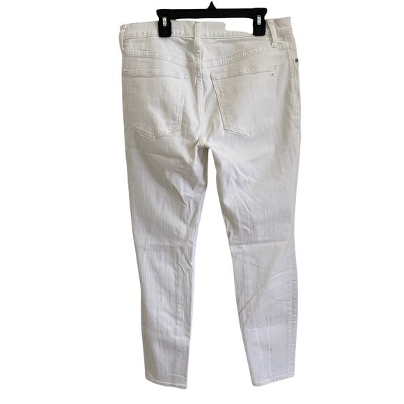 Madewell 31 Skinny Skinny Jeans White Denim Stretch 8" Basic Casual - Picture 7 of 10